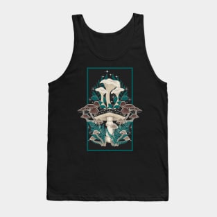 Moody Moonlit Mushrooms Tank Top